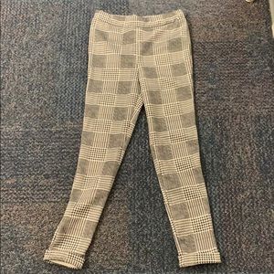 Black and white plaid pants